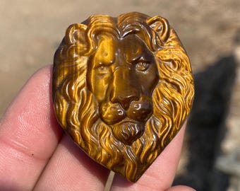 1.6“ Natural Tiger eye crystal,quartz Crystal,Crystal Lion,Tiger eye crystal Lion specimen,Home Decoration,crystal Gifts 1pc