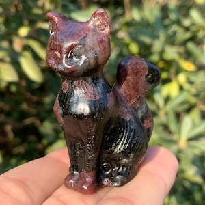 Ocean Jasper Hello Kitty Crystal Carving - Natural Crystal - Home