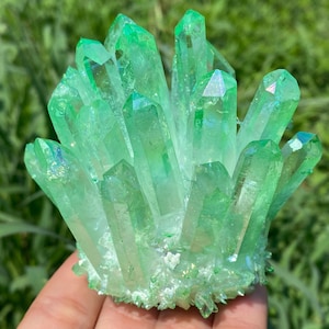 300g+ Green quartz crystal,quartz Crystal,Crystal Cluster,Green Cluster specimen,Home Decoration 1pc