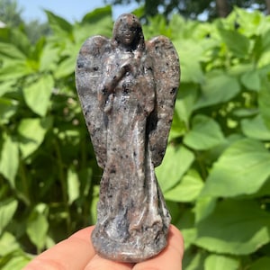 3.9&quot; Natural Yooperlite crystal,quartz Crystal,Crystal Angel,Yooperlite  crystal Angel specimen,Home Decoration 1pc