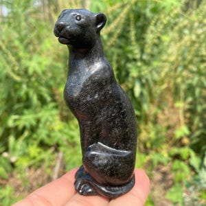 Cristal de obsidiana natural de 3,4&quot;, cristal de quartzo, crânio de leopardo de cristal, espécime de leopardo de cristal de obsidiana, decoração para casa 1 peça