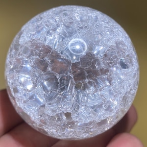 1.9&#39;&#39;+ Magical Clear Aura Crackle Sphere,quartz Crystal,Crystal Ball,Crystal Glass Ball,Home Decoration Gifts 1pc