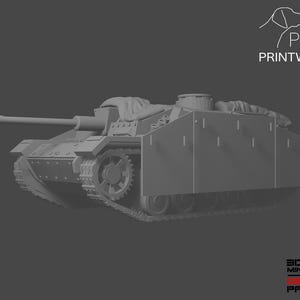 WW2 Germany - StuG III Set - 28mm - 1/56 scale - Bolt Action - Chain of Command - Wargaming Miniatures - Resin Print - Unpainted