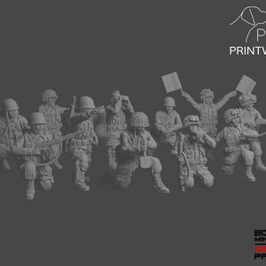 WW2 US Airborne - Extra Activities - 28mm - 1/56 scale - Bolt Action - Chain of Command - Wargaming Miniatures - Resin Print - Unpainted