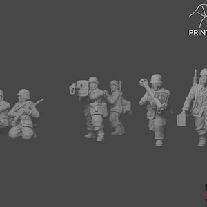 WW2 Germany - Panzerschreck Team Set - 28mm - 1/56 scale - Bolt Action - Chain of Command - Wargaming Miniatures - Resin Print - Unpainted