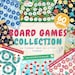 May include: A collection of 60 printable board games for kids. The games feature colorful illustrations and fun themes like helping a bear ride through an arena, a princess get to the pond, and a plane fly to an island. The games are designed for A4 format and US letter size paper.