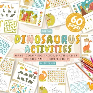 Educational Activity Workbook for Kids Printable Games Fun Kindergarten Learning Worksheets Homeschool Learning Binder For Toddlers