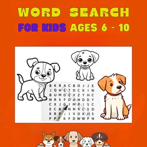 Word Search for Kids Printable | Fun Learning Game Ages 6-10 | Educational PDF Activity Book | Easy Brain Puzzles to Print