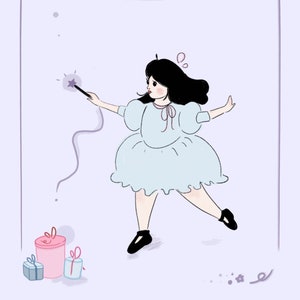 Cute & Lovely Illustrated Gift Card - Perfect for Holidays, Birthdays, Christmas and All Occasions