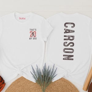 That&#39;s My Bro Baseball T-Shirt, Custom Name Baseball Sister Shirt, Custom Baseball Shirt, Custom Your Name Number Shirt, Baseball Sis Shirt