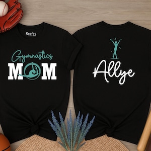 Gymnastics Mom Shirt, Gymnastics Mama Shirt with Name, Gymnastics Mom Shirt for Women, Gym Mama Gift T-Shirt, Gift for Gymnastics Lover