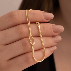 925 Silver Knot Bracelet with Snake Chain Girl Friendship Bracelet Couples Bracelet Mother Daughter Gift Dainty Knot Bracelet Love Bracelet