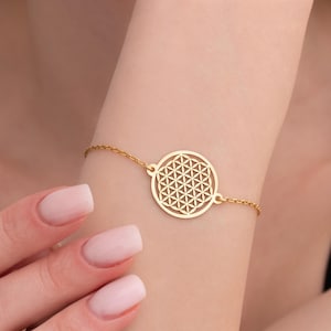 Flower Of Life Bracelet Sacred Geometry Bracelet Seed Of Life Bracelet Bridesmaid Jewelry Women Dainty Bracelet Christmas Gift for Her
