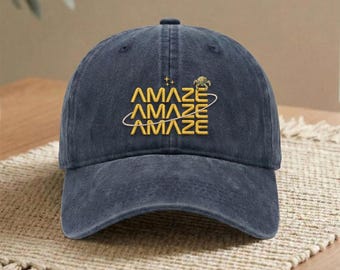 Gestickte Amaze Amaze Amaze Mütze, Stickerei Sci-Fi Baseballmütze, lustige Weltraum Mütze, Buch-Liebhaber Geschenk, Projekt Hail Mary Mütze, Rocky inspiriert