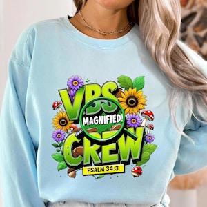 VBS Crew Magnified Psalm 34:3 Christian Bug Summer Faith png, Bible Summer Camp Magnified Digital, Vacation Bible School Design, Vbs 2025