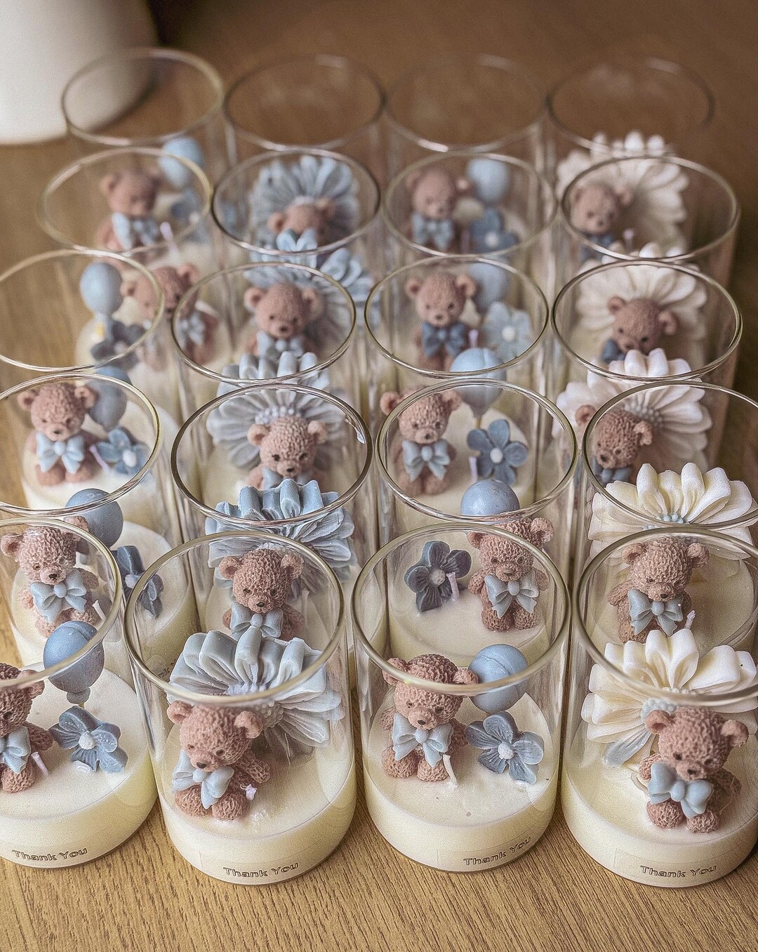 Teddy Bear Soy Wax Candle Favors: Baby Shower Jarred Candles - Etsy