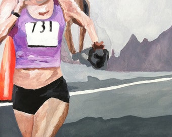 Woman runner ahead of the pack- Sports Print