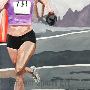 Woman runner ahead of the pack- Sports Print