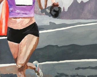 Woman runner ahead of the pack- Sports Print