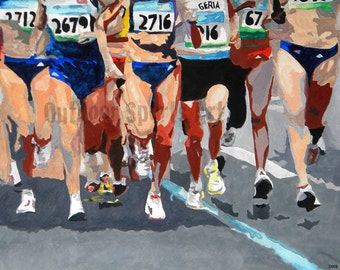 Woman runners keeping the pace- Sports Print