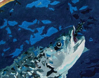 Fish - Fly Fishing Outdoor Sports Print