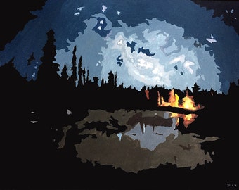 Camping Life- Campfire Sports Print