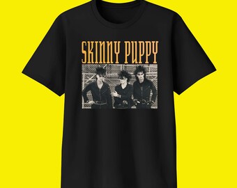 Vintage Skinny Puppy T Shirt Rere Band Music Punk Black