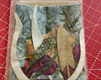 Seasonal Silhouettes Block 3 March Laundry Basket Quilts Watering can with flowers