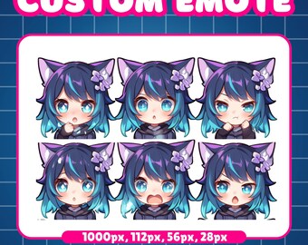 Custom Chibi Anime Twitch Emotes: Animated Streamer Emoji