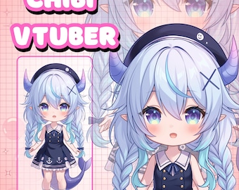 AANGEPASTE CHIBI VTUBER | Aangepast Vtuber-model, Vtuber-personage, Vtuber-ontwerp, live2d-model, Anime-kunst, Anime-personage, Chibi Vtuber Live2d