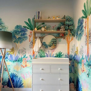 Jungle Wallpaper Mural - Colour