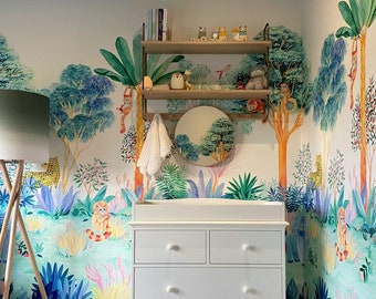 Jungle Wallpaper Mural - Colour