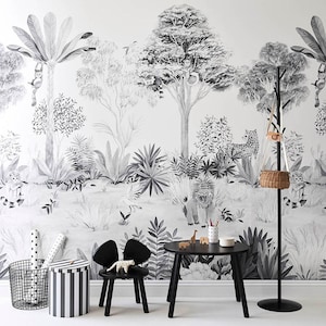 Adesivo murale Jungle - Grigio