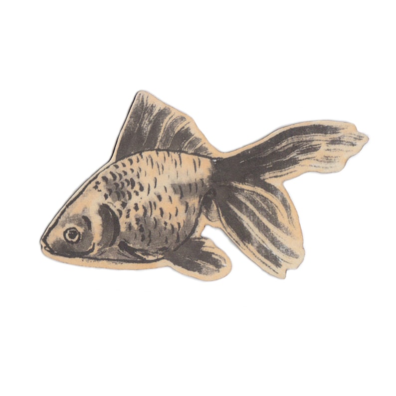 Yellow Gold Fish Magnet image 1