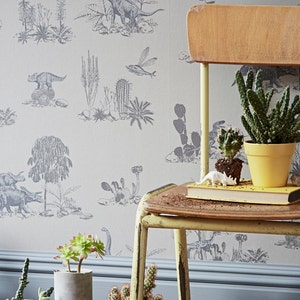 Dinosaur wallpaper for childrens rooms