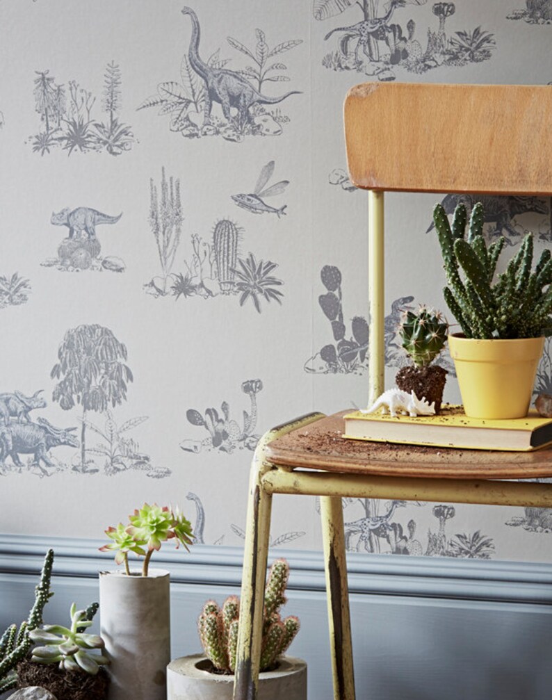Dinosaur wallpaper for childrens rooms