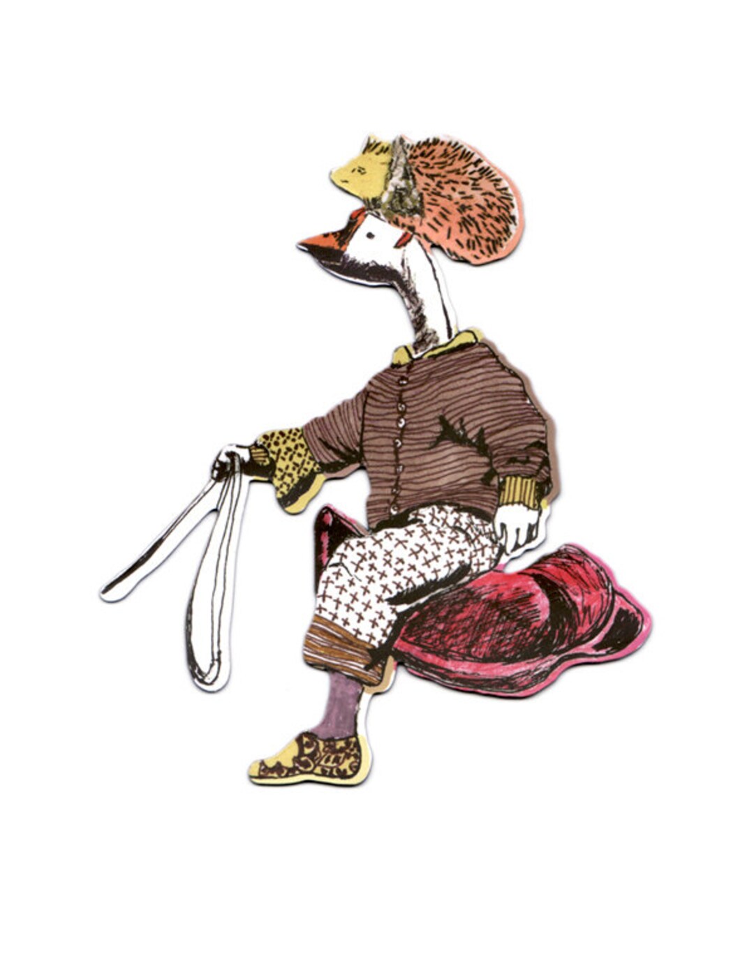 Goose Rider With Hat Magnet - Etsy