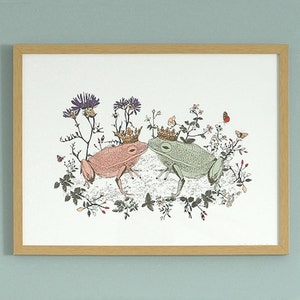 Kissing Frogs Giclée Print image 2