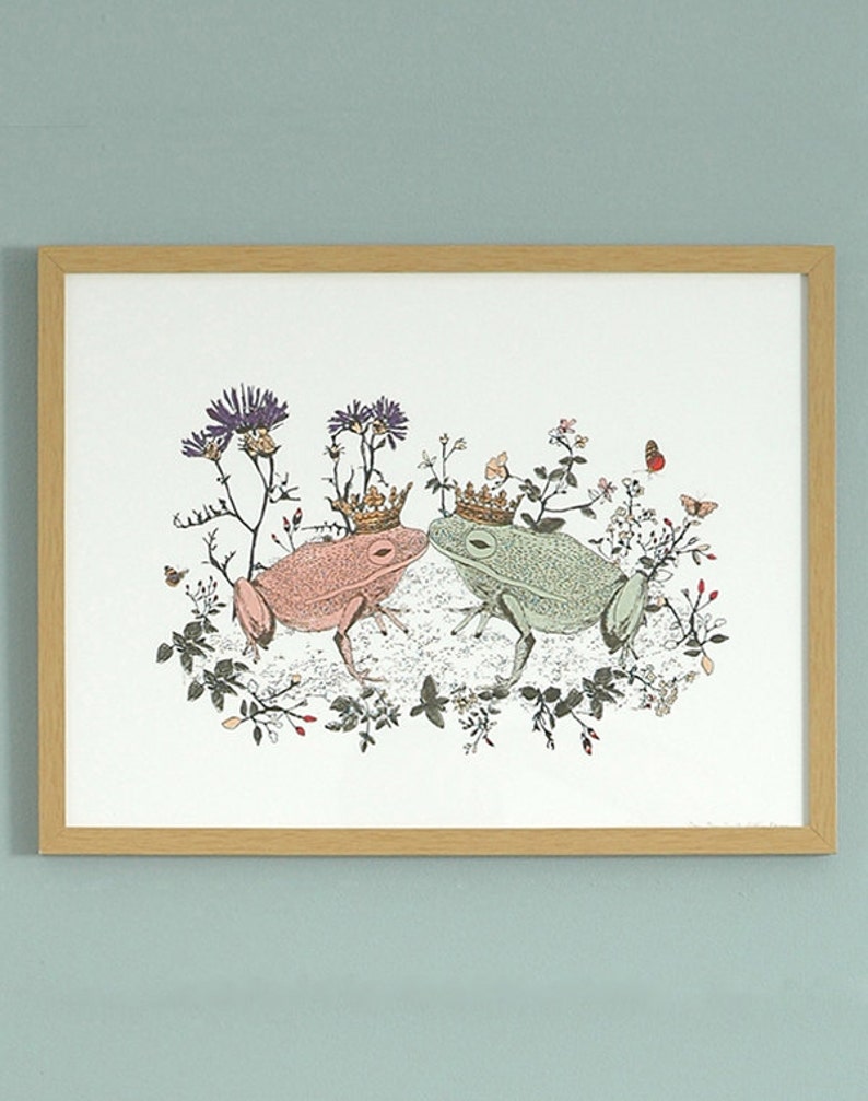 Kissing Frogs Giclée Print image 2