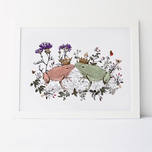 Kissing Frogs Giclée Print image 1