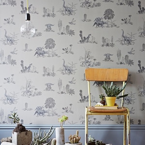 Dinosaur wallpaper for childrens rooms