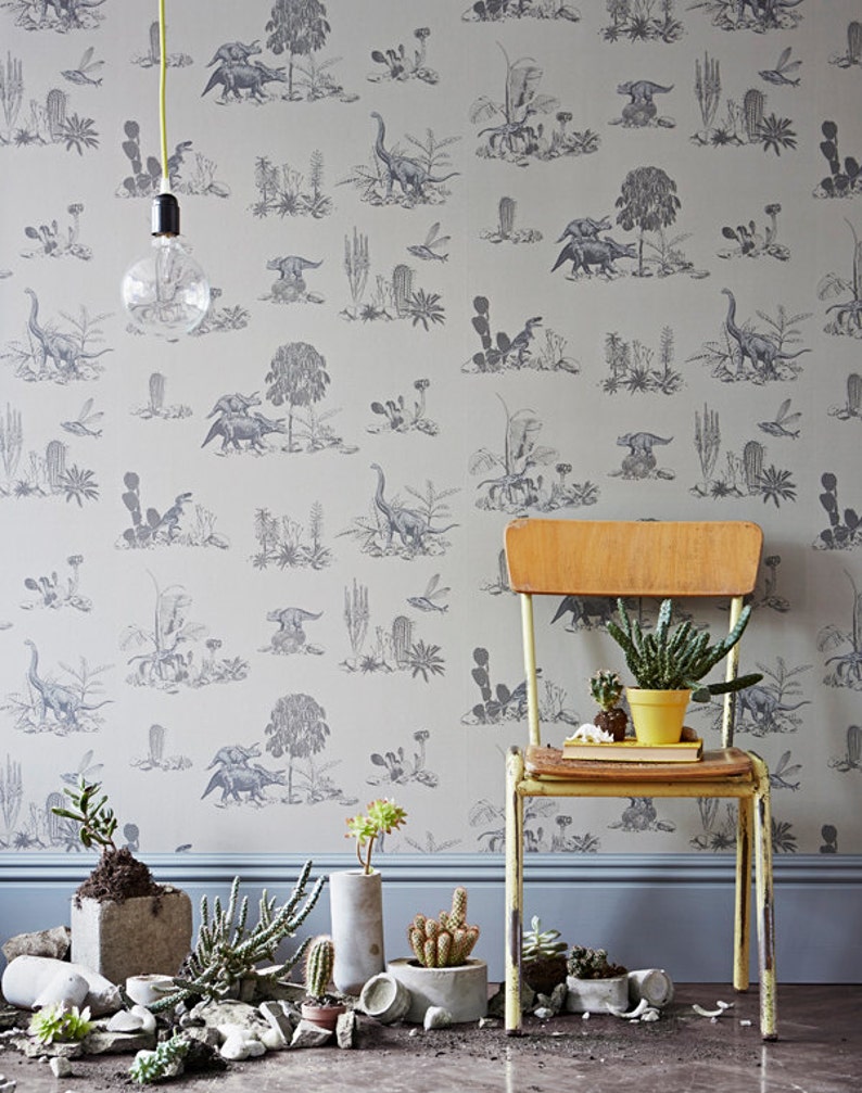 Dinosaur wallpaper for childrens rooms