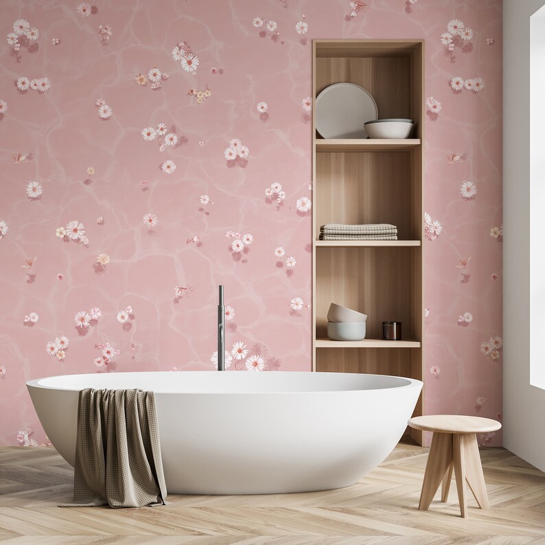 SAMPLES Floral Bath Mural Wallpaper image 5