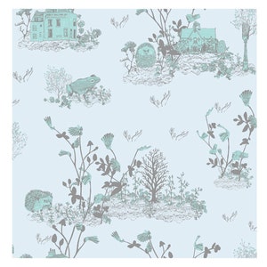 SAMPLES Classic Woodlands Wallpaper 53 x 52cm Blue