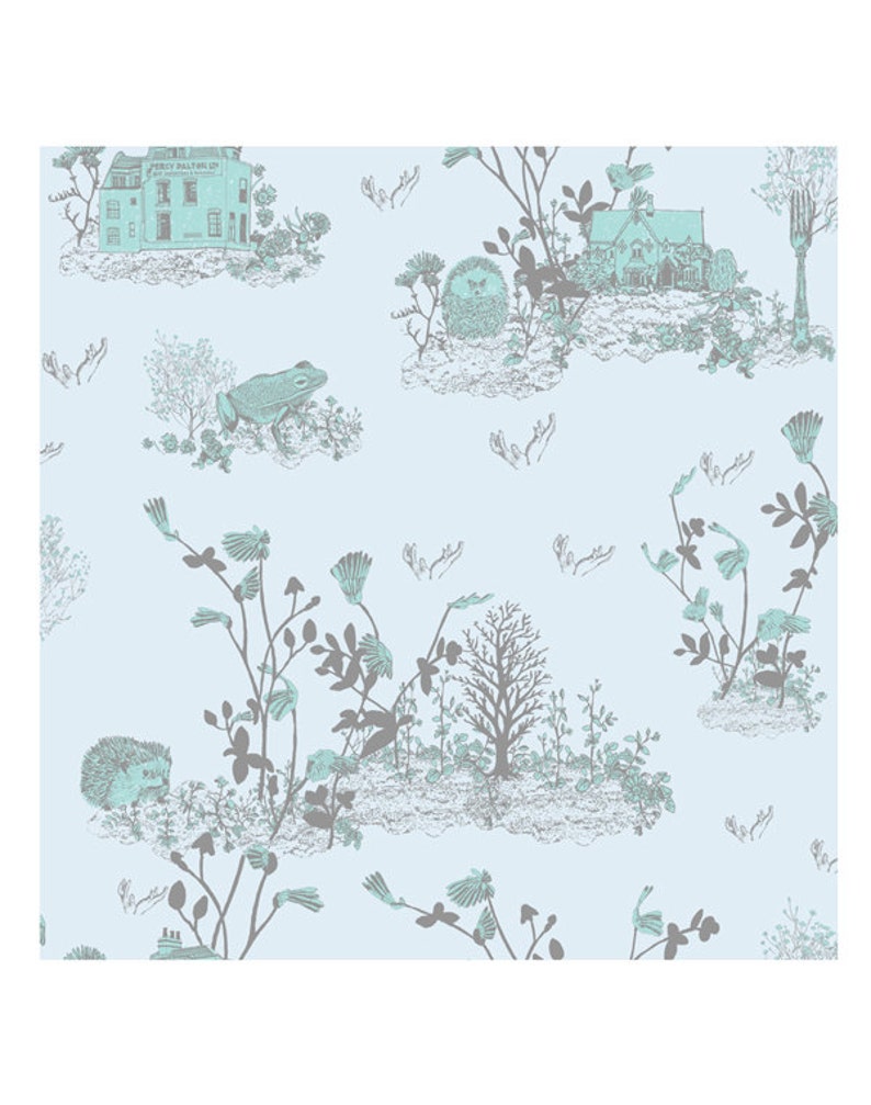 SAMPLES Classic Woodlands Wallpaper 53 x 52cm Blue