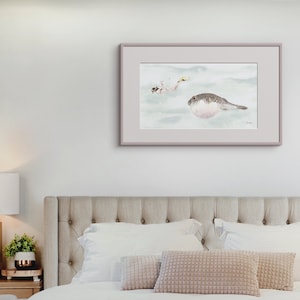 Pufferfish Print, Bathroom Wall Art, Sealife Wall Art, Antique Sealife Illustration, Sealife Drawings image 2