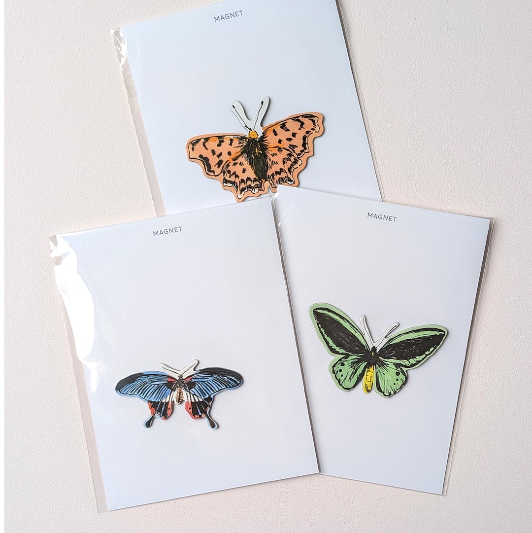 Sample Buttefly Ref Magnet Design Butterfly Magnet Bundle of 3 - Etsy