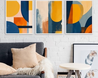 Beige Abstrakte Kunst Drucke: Erdfarbenes Minimalistisches Bild (Digitaler Download)