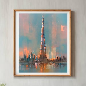 Burj Khalifa Print: Dubai Skyline Art, Modern Architecture (Digital Download)