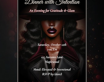 Chic Dinner Party Invitation Printable | Editable Digital Invite